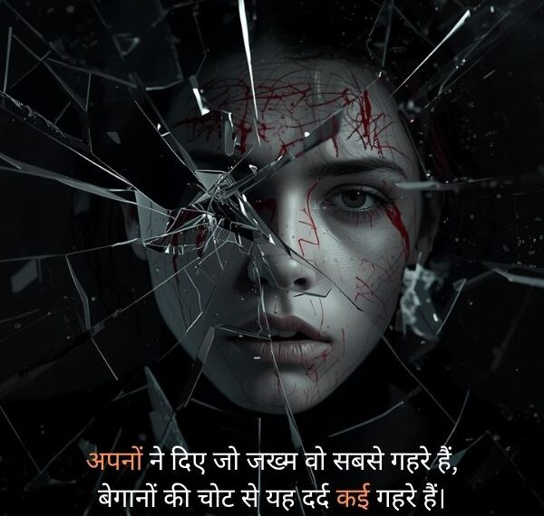 Jakhm shayari in Hindi expressing deep pain, zakhm shayari, sad shayari and dard bhari emotional lines
